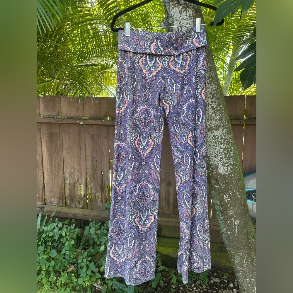 Helen Jon Fold Over Beach Pant Paisley Size XS - Picture 3 of 7